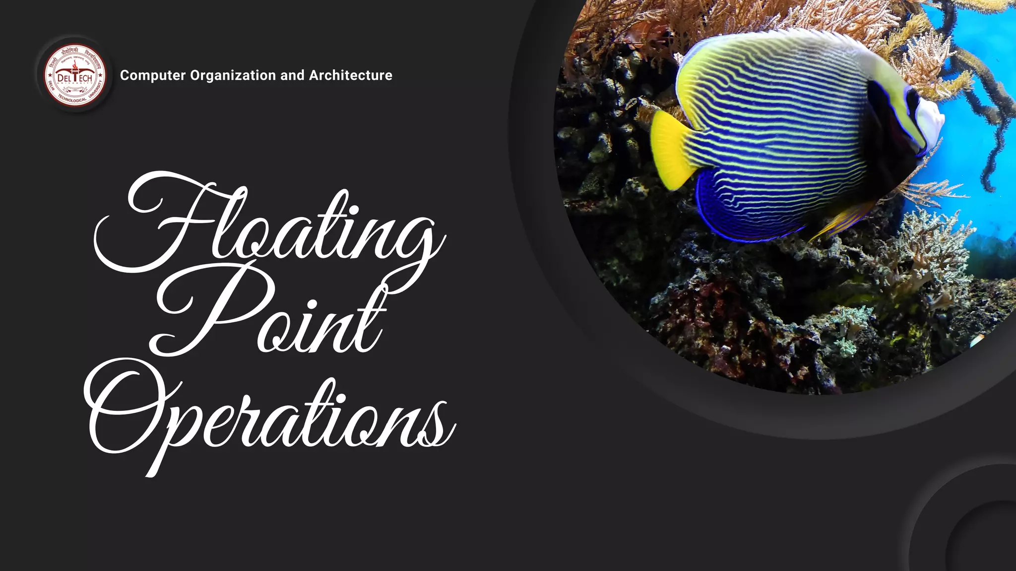 Floating
Point
Operations
Computer Organization and Architecture
 