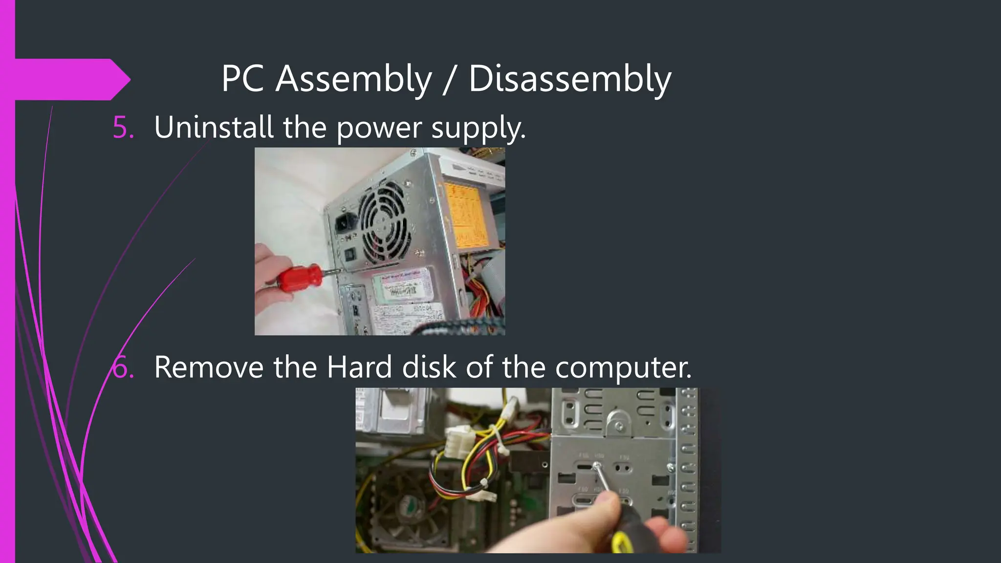 Computer Assembly and Disassembly Procedures_student.pptx | Computer ...