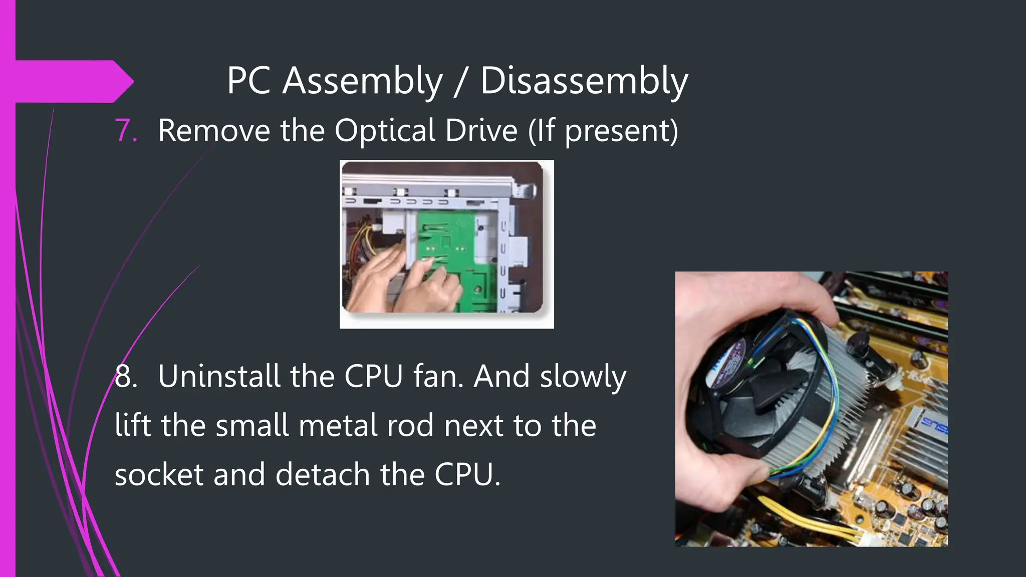 Computer Assembly and Disassembly Procedures_student.pptx | Computer ...