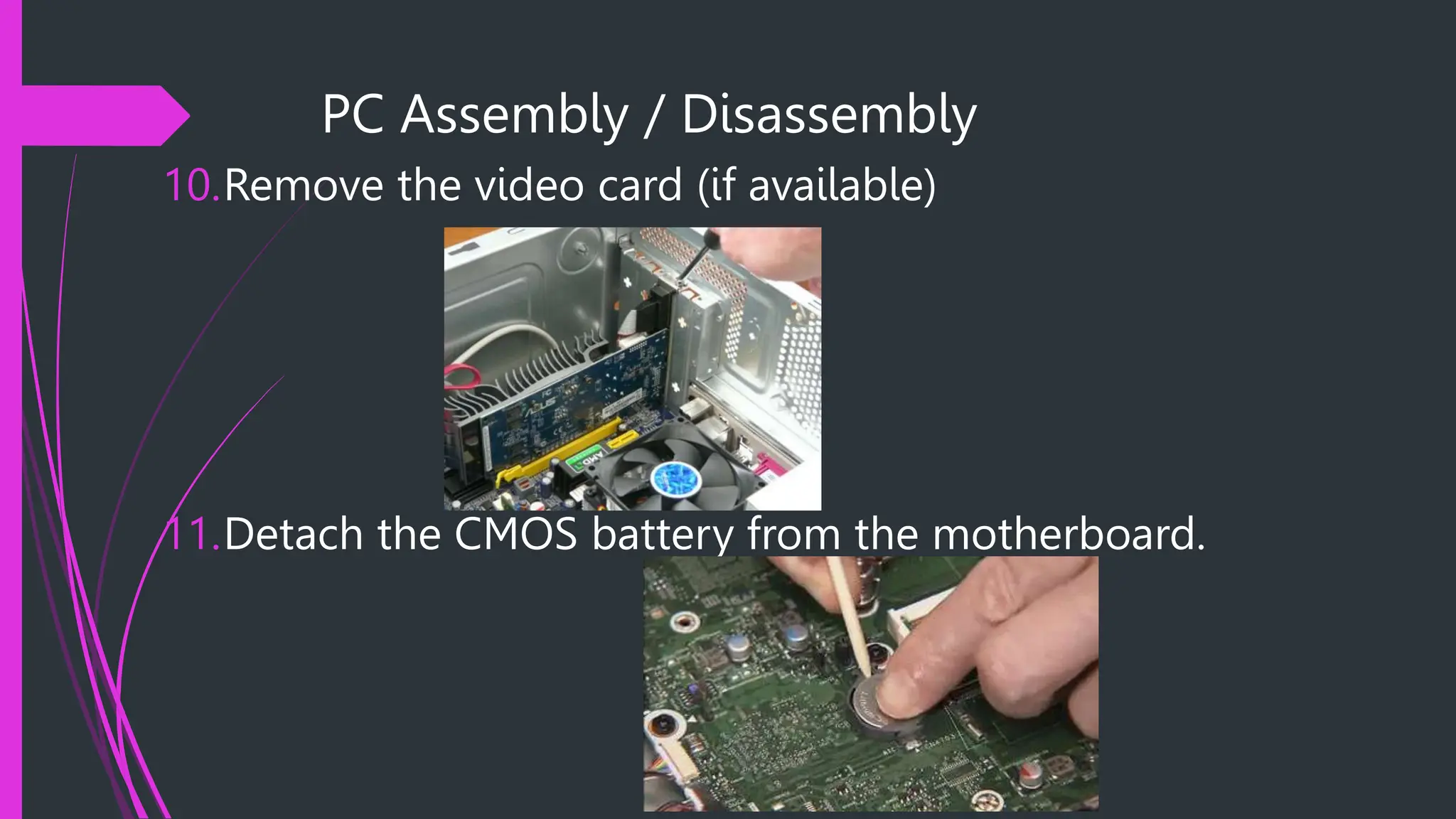Computer Assembly and Disassembly Procedures_student.pptx | Computer ...