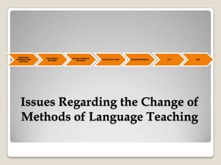 Issues Regarding the Change of Methods of Language Teaching