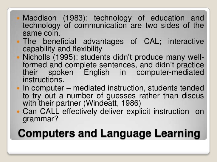 Phd thesis in computer assisted language learning