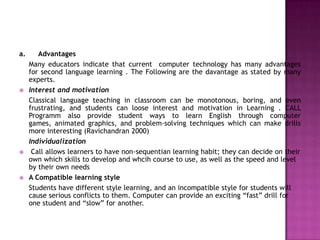 Computer assisted language learning | PPTX