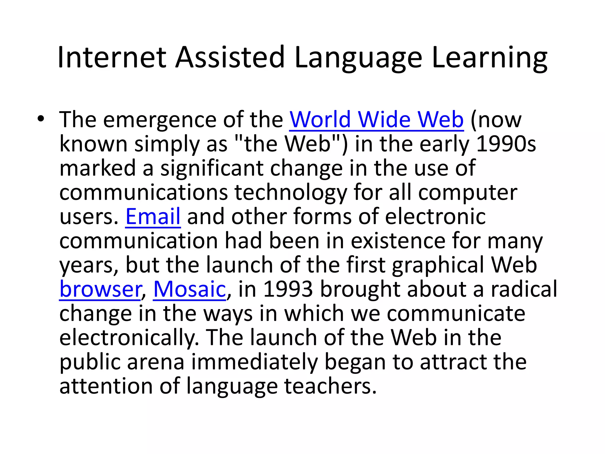 Computer Assisted Language Learning | PPT