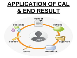 APPLICATION OF CAL
& END RESULT
 