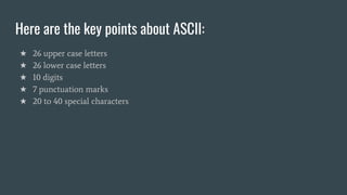 Comprehensive Computer Awareness: Number Systems, ASCII, and Unicode ...
