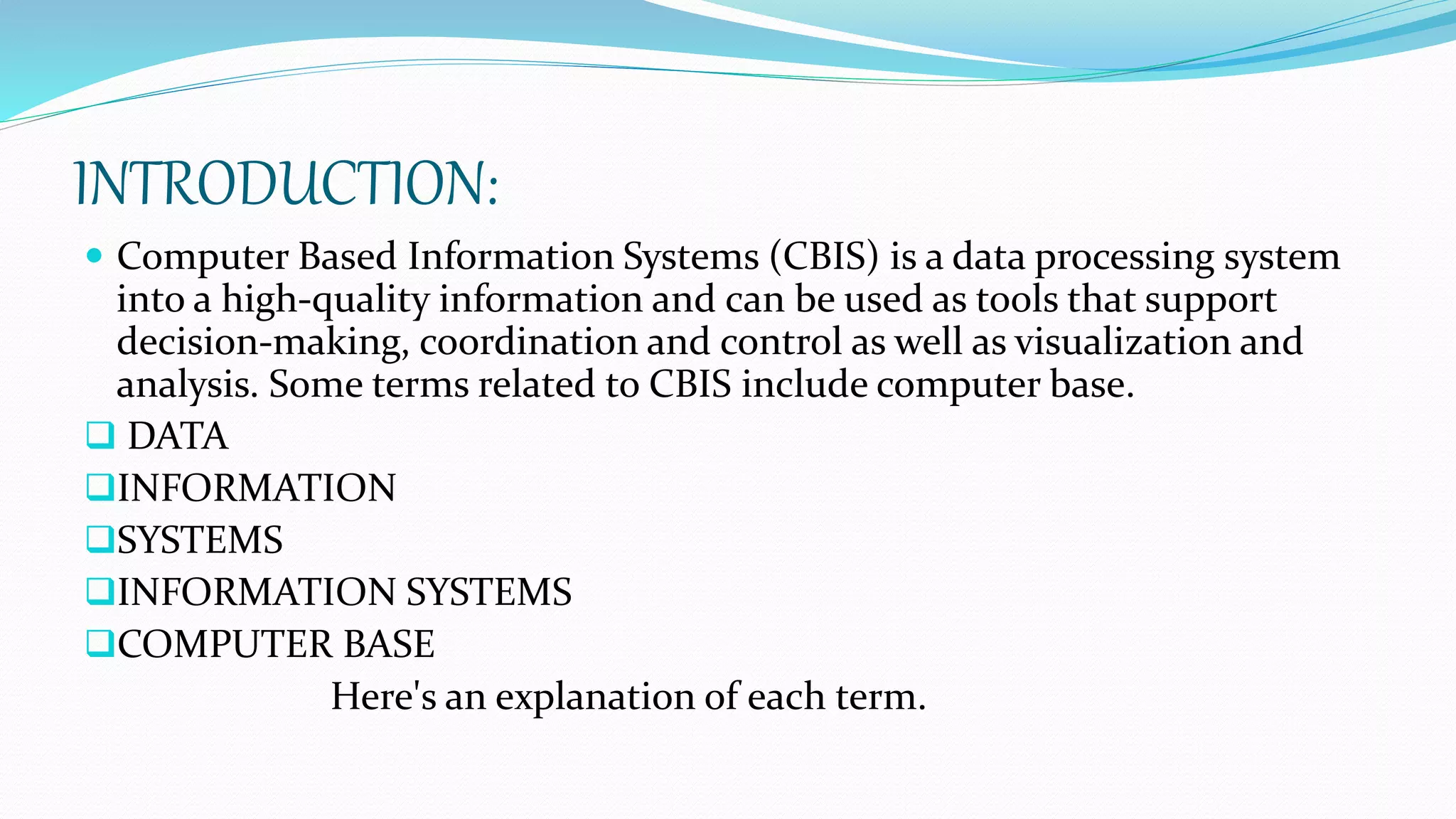 Computer based information system | PPTX | Operating Systems | Computer ...