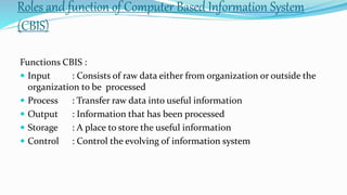 Computer based information system | PPTX | Operating Systems | Computer ...