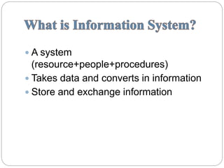Computer based information system | PPTX