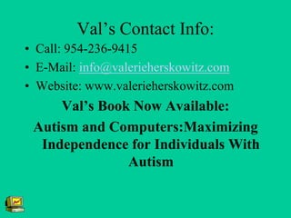 Computer Based Intervention For Individuals With Autism