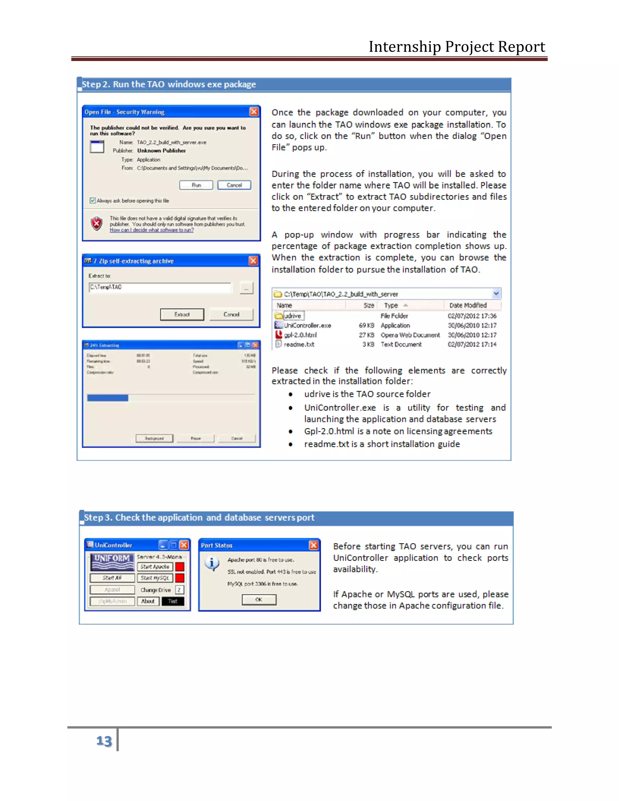 Internship Project Report 
13 
 