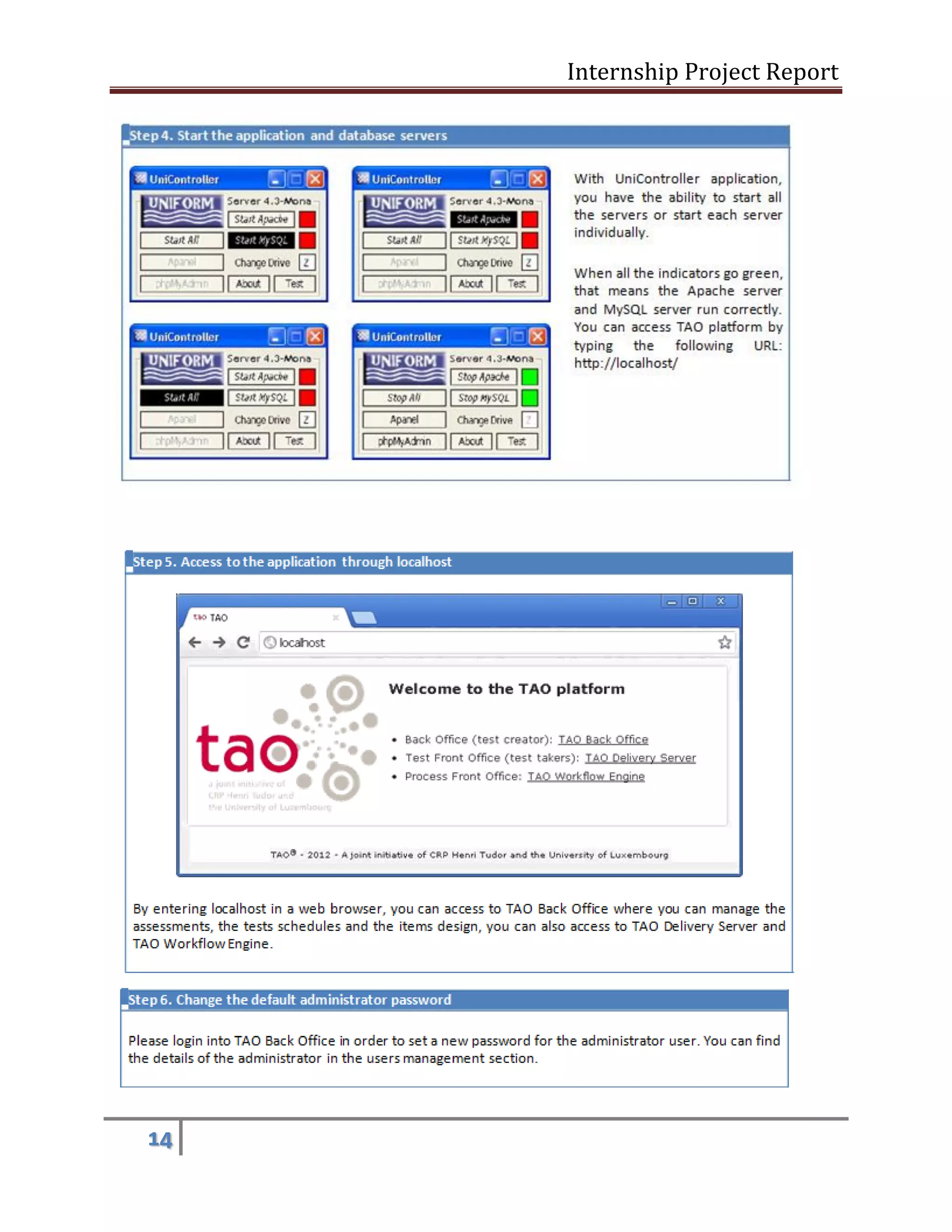 Internship Project Report 
14 
 