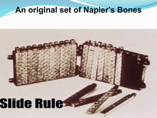 An original set of Napier's Bones
 