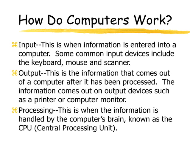 Computer basic for kids | PPT
