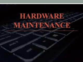 Computer basic maintenance | PPTX