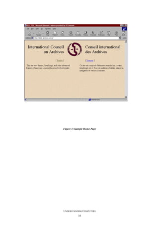 Figure 1: Sample Home Page

UNDERSTANDING COMPUTERS
35

 