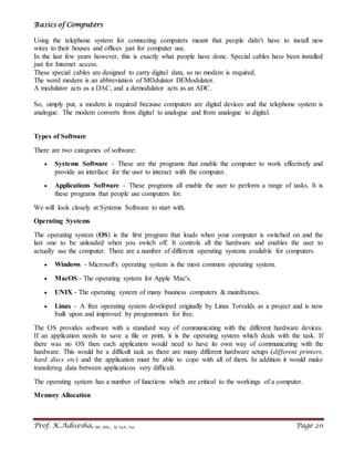 Computer basics | PDF | Data Storage and Warehousing | Computing