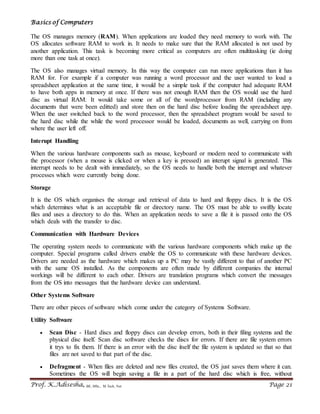 Computer basics | PDF | Data Storage and Warehousing | Computing