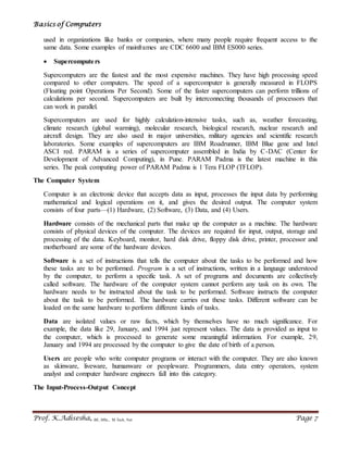 Computer basics | PDF | Data Storage and Warehousing | Computing