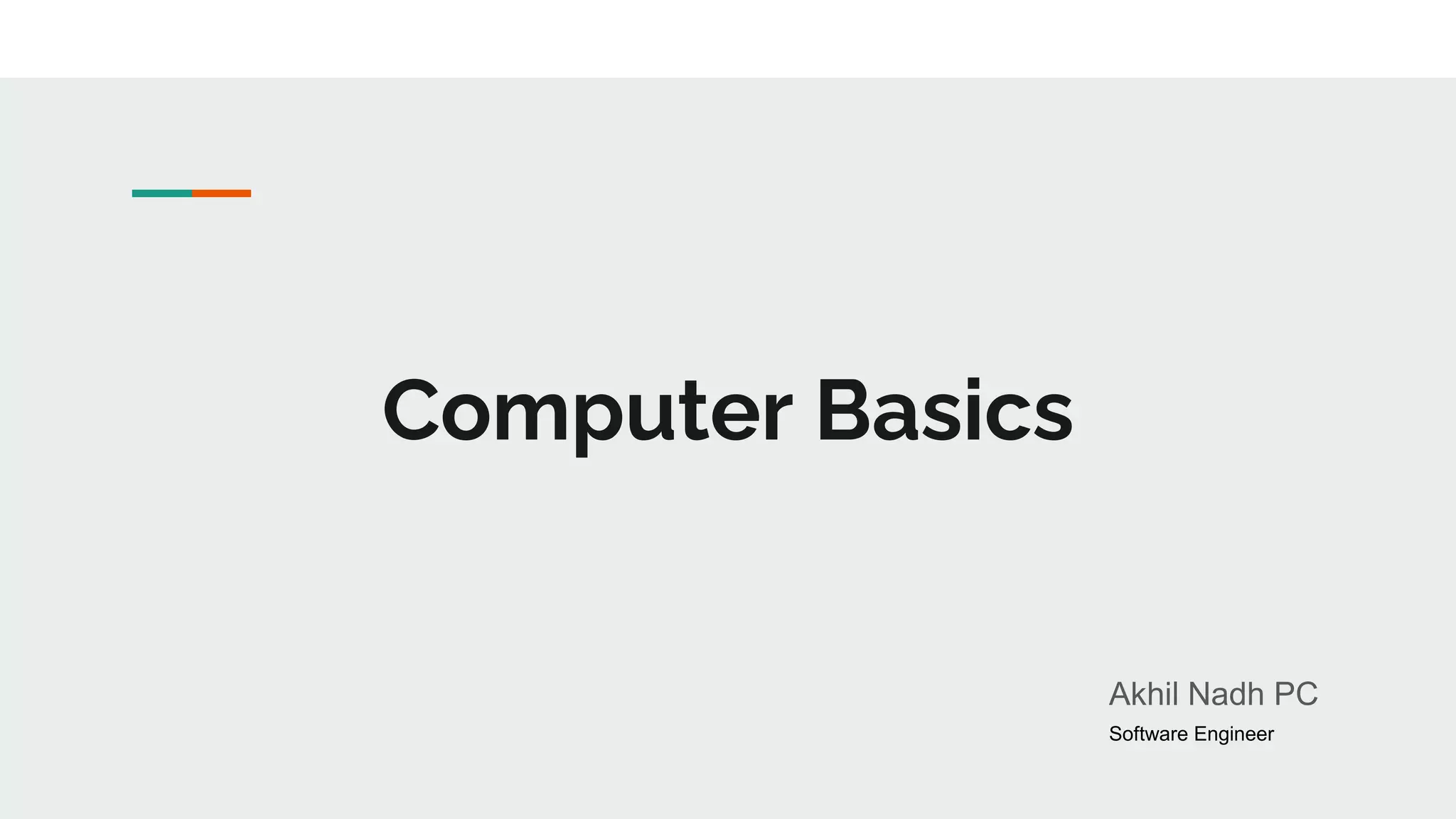 Introduction to Computer basics for students | PPTX