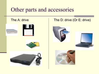 Other parts and accessories
The A: drive      The D: drive (Or E: drive)
 