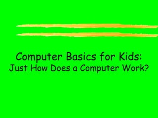 Computer Basics for Kids:

Just How Does a Computer Work?

 