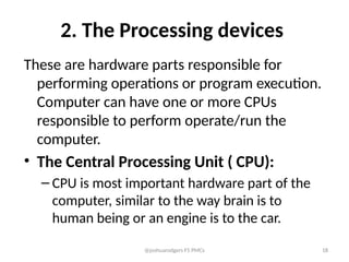 Comprehensive Introduction to Computer Basics and CPU Architecture | PPTX
