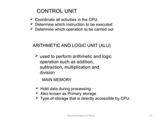 Comprehensive Introduction to Computer Basics and CPU Architecture | PPTX