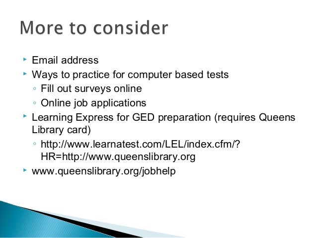 Computer Basics And The New GED