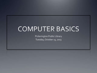 Computer Basics | PPTX
