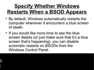 Computer blue screen error | PPT
