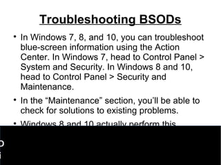 Computer blue screen error | PPT