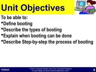 Computer Booting Computer Booting 2 Ppt