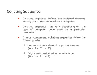 computercodes, BCD, EBCDIC,ASCII,UNICODE | PPTX