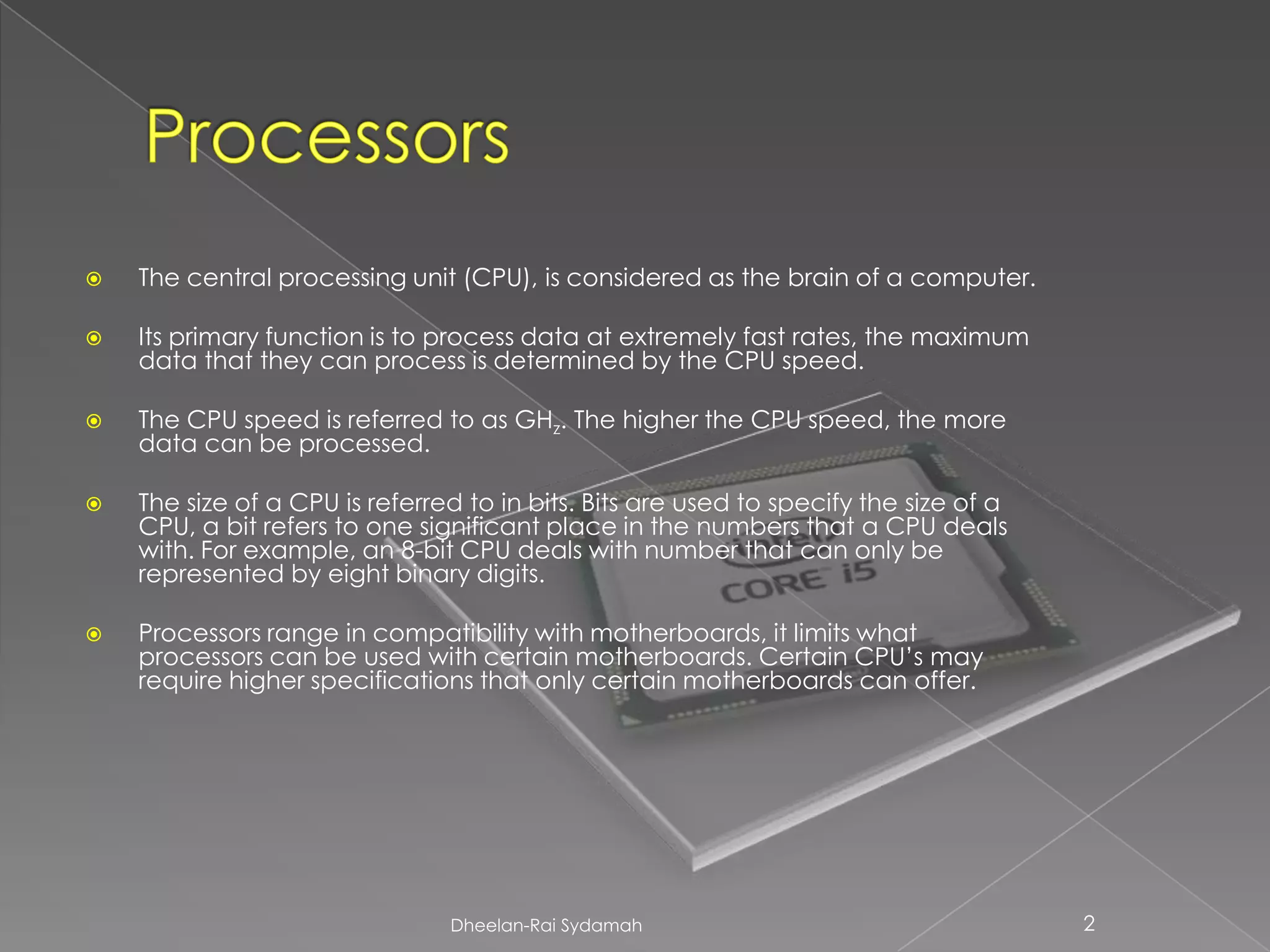 Computer Components | PPTX