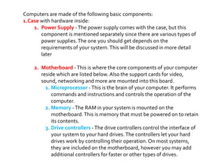 Computer components | PPT
