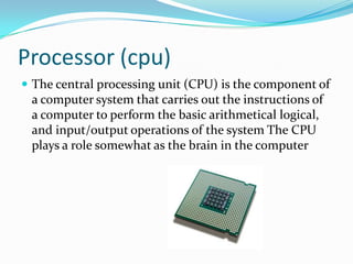 Computer components 54321 | PPTX