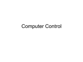 Computer Control 