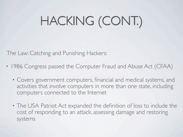 Computer crime hacking | PPT