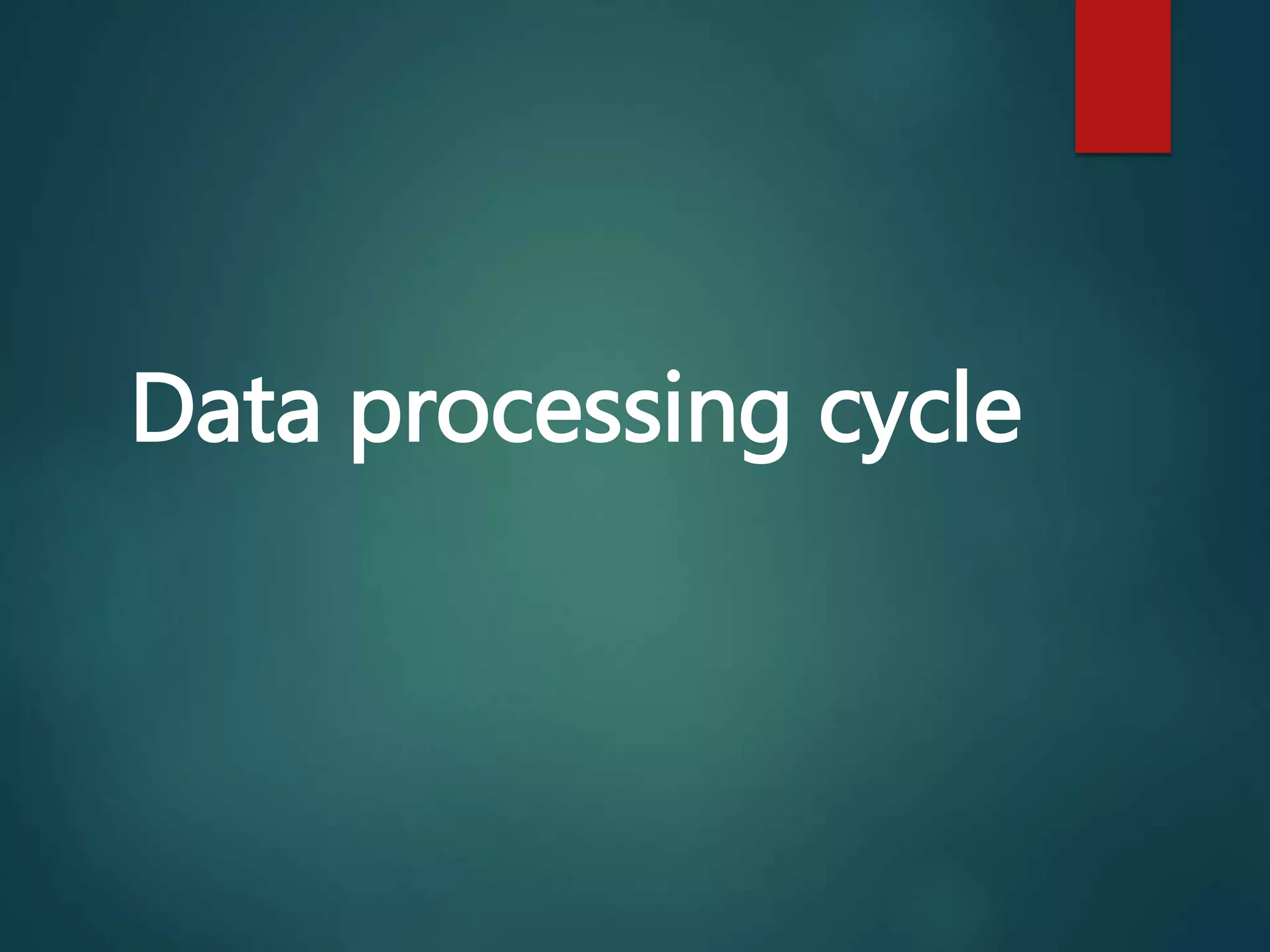 Computer data processing | PPTX