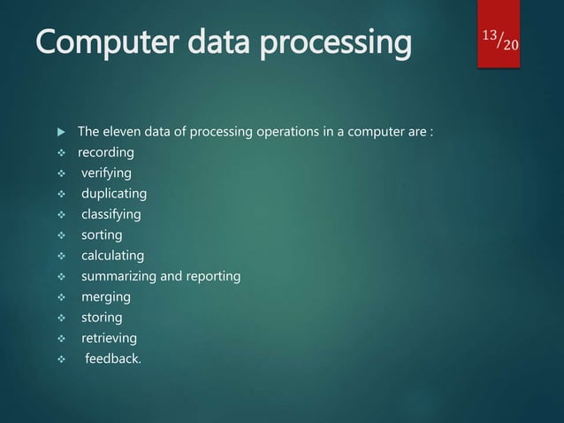 Computer data processing | PPTX
