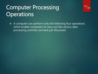 Computer data processing | PPTX