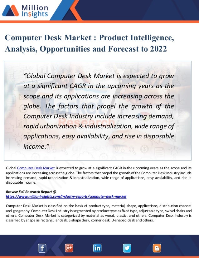 Latest Computer Desk Market Analysis Report Industry Trends Growth