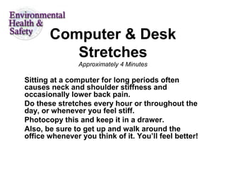Computer & desk stretches | PPS