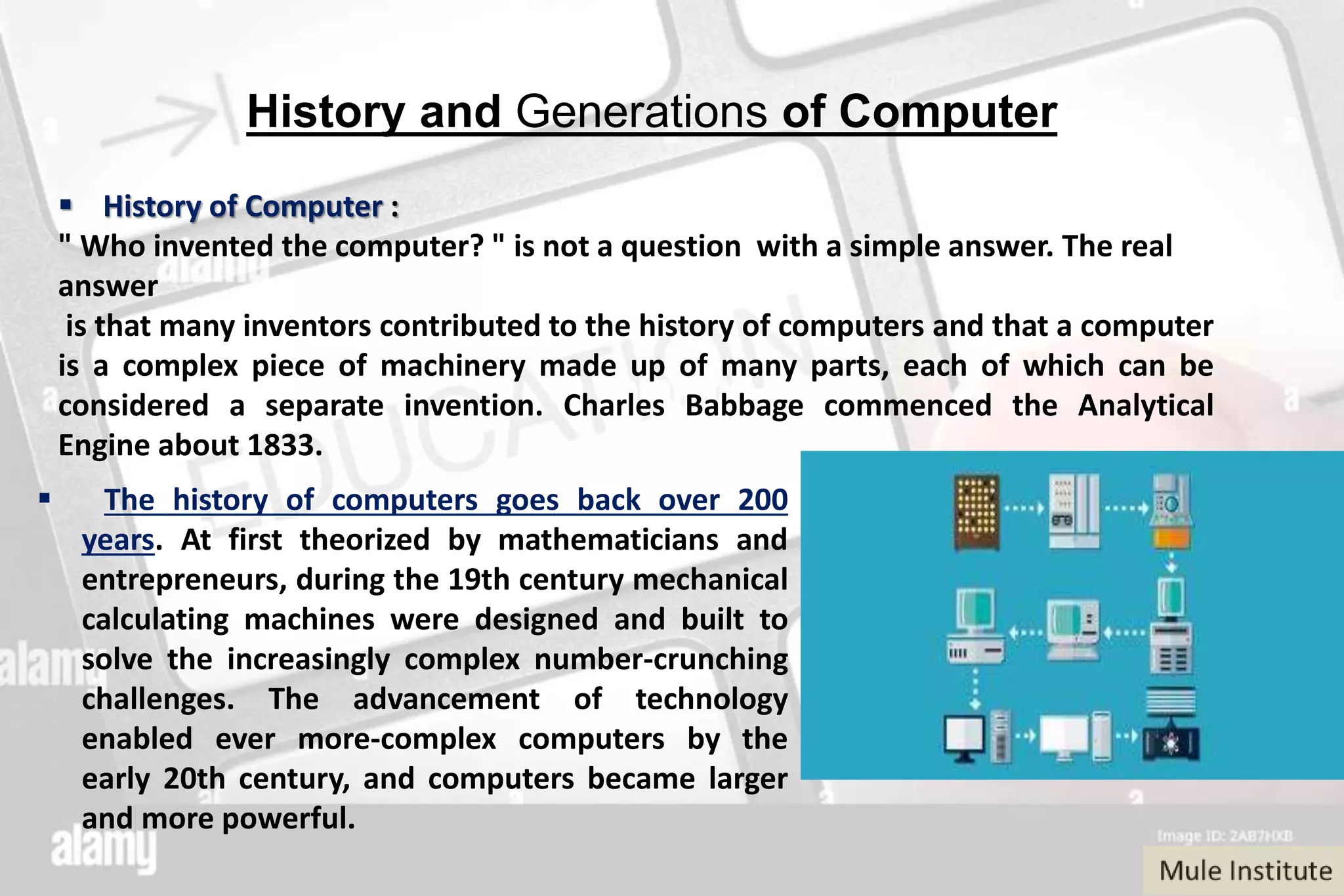 computer Development PPT created by Pooja Khamkar | PPTX