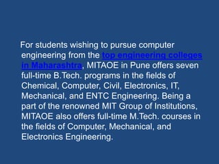 Computer engineering course mitaoe | PPT