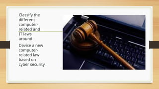 Computer Laws Computer Science Computer Engineering & IT Laws for College | PPTX