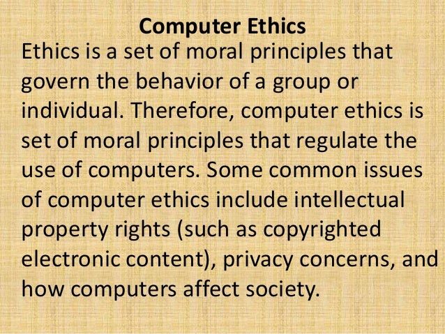 Computer Ethics computer-ethics