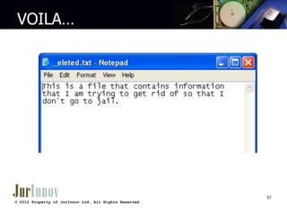 VOILA…

57
© 2012 Property of JurInnov Ltd. All Rights Reserved

 