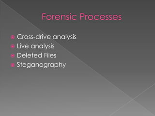 Computer forensics and steganography | PPTX